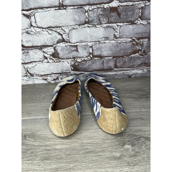 Reef Bochica 2 Canvas Blue White Pointed Toe Ballet Flats Women Sz 8.5M US/39EU - Picture 5 of 16